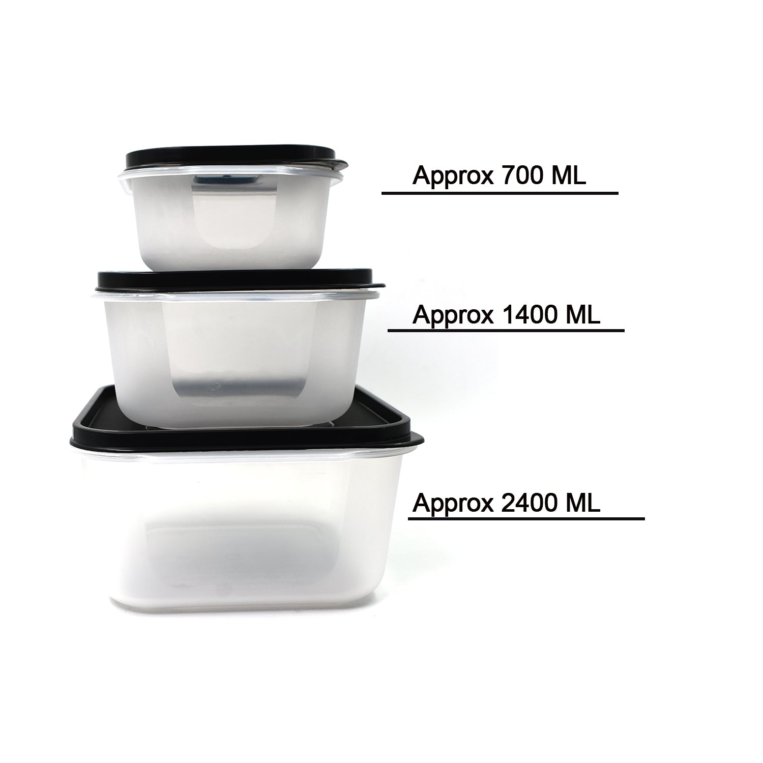 2748 3 Pc Square Container used by various types of peoples for storing their types of stuffs and all purposes. 2748 3 Pc Square Container used by various types of peoples for storing their types of stuffs and all purposes.